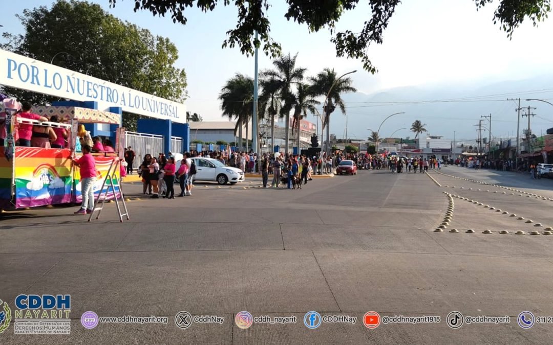 La CDDH Nayarit, presente en la Marcha del Orgullo LGBT+.