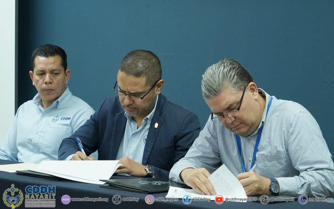Suscriben convenio la Comisión de Defensa de los Derechos Humanos para el estado de Nayarit y la Universidad del Valle de Matatipac
