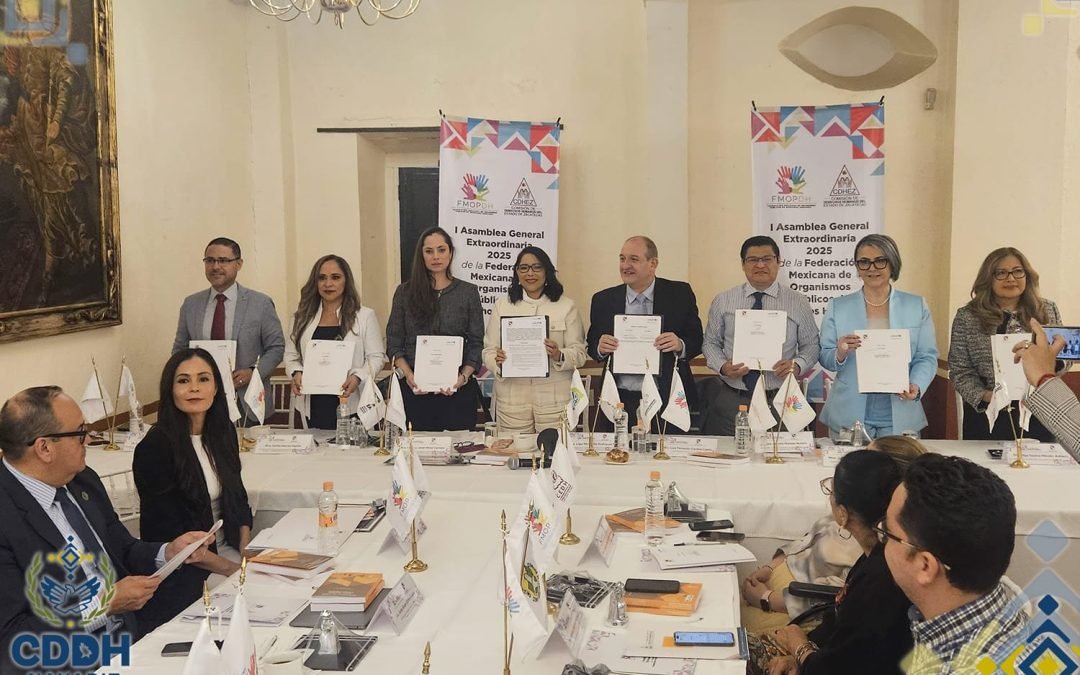La CDDH Nayarit presente en la Primera Asamblea General Extraordinaria 2025 de la FMOPDH, realizada en Zacatecas, Zacatecas.
