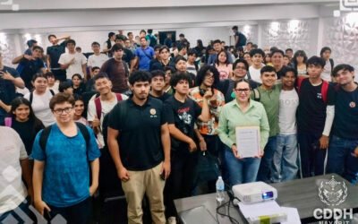 Este miércoles 23 de octubre nuestras compañeras Marina y Margarita, ofrecieron a estudiantes del Tepic Tec, de la carrera de ingeniería Civil, la conferencia “𝗗𝗲𝗿𝗲𝗰𝗵𝗼 𝗮 𝘂𝗻𝗮 𝘃𝗶𝗱𝗮 𝗹𝗶𝗯𝗿𝗲 𝗱𝗲 𝘃𝗶𝗼𝗹𝗲𝗻𝗰𝗶𝗮 𝗲𝗻 𝗲𝗹 𝗮́𝗺𝗯𝗶𝘁𝗼 𝗘𝘀𝗰𝗼𝗹𝗮𝗿”,