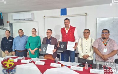 Se firmó el Convenio de Colaboración entre la CDDH Nayarit y el Ayuntamiento de Compostela, Nayarit
