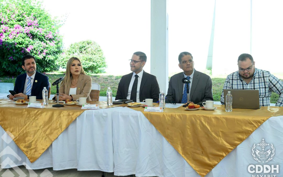 La CDDH Nayarit participa en la Mesa Estatal de Construcción de la Paz y la Seguridad.