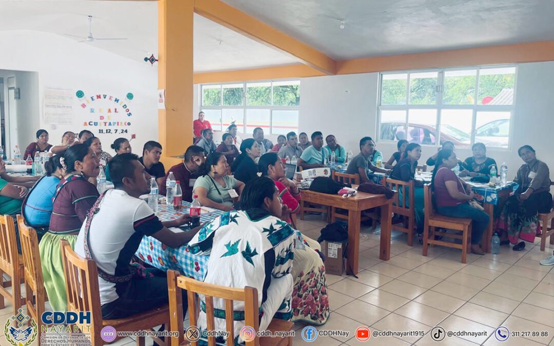 Se impartió la capacitación Derechos Humanos de la Familia y Derecho a una vida libre de violencia, en Real de Acuitapilco, Municipio de Santa María del Oro, Nayarit.