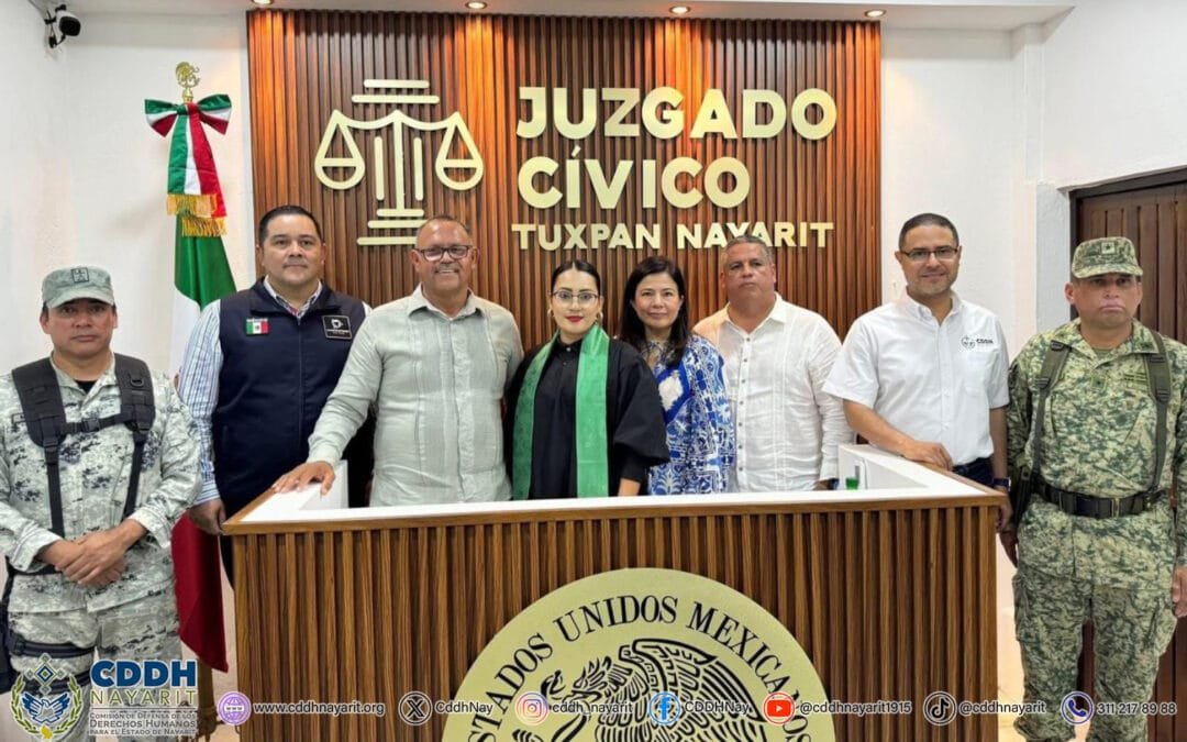 Se inauguran los 𝗝𝘂𝘇𝗴𝗮𝗱𝗼𝘀 𝗖𝗶́𝘃𝗶𝗰𝗼𝘀 𝗱𝗲𝗹 𝗺𝘂𝗻𝗶𝗰𝗶𝗽𝗶𝗼 𝗱𝗲 𝗧𝘂𝘅𝗽𝗮𝗻, 𝗡𝗮𝘆𝗮𝗿𝗶𝘁, 𝗮𝘁𝗲𝗻𝗱𝗶𝗲𝗻𝗱𝗼 𝗮𝘀𝗶́, 𝗹𝗮 𝗿𝗲𝗰𝗼𝗺𝗲𝗻𝗱𝗮𝗰𝗶𝗼́𝗻 𝟭𝟳/𝟮𝟬𝟮𝟰 𝗲𝗺𝗶𝘁𝗶𝗱𝗮 𝗽𝗼𝗿 𝗹𝗮 𝗖𝗼𝗺𝗶𝘀𝗶𝗼́𝗻 𝗱𝗲 𝗗𝗲𝗳𝗲𝗻𝘀𝗮 𝗱𝗲 𝗹𝗼𝘀 𝗗𝗲𝗿𝗲𝗰𝗵𝗼𝘀 𝗛𝘂𝗺𝗮𝗻𝗼𝘀 𝗽𝗮𝗿𝗮 𝗲𝗹 𝗘𝘀𝘁𝗮𝗱𝗼 𝗱𝗲 𝗡𝗮𝘆𝗮𝗿𝗶𝘁 al Ayuntamiento de este municipio.